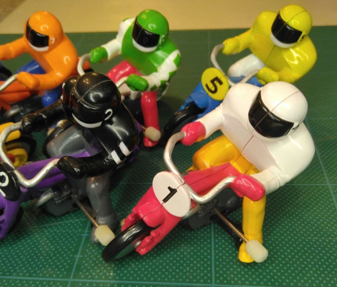 オートレース フィギュア おもちゃ レトロ 1号車~8号車