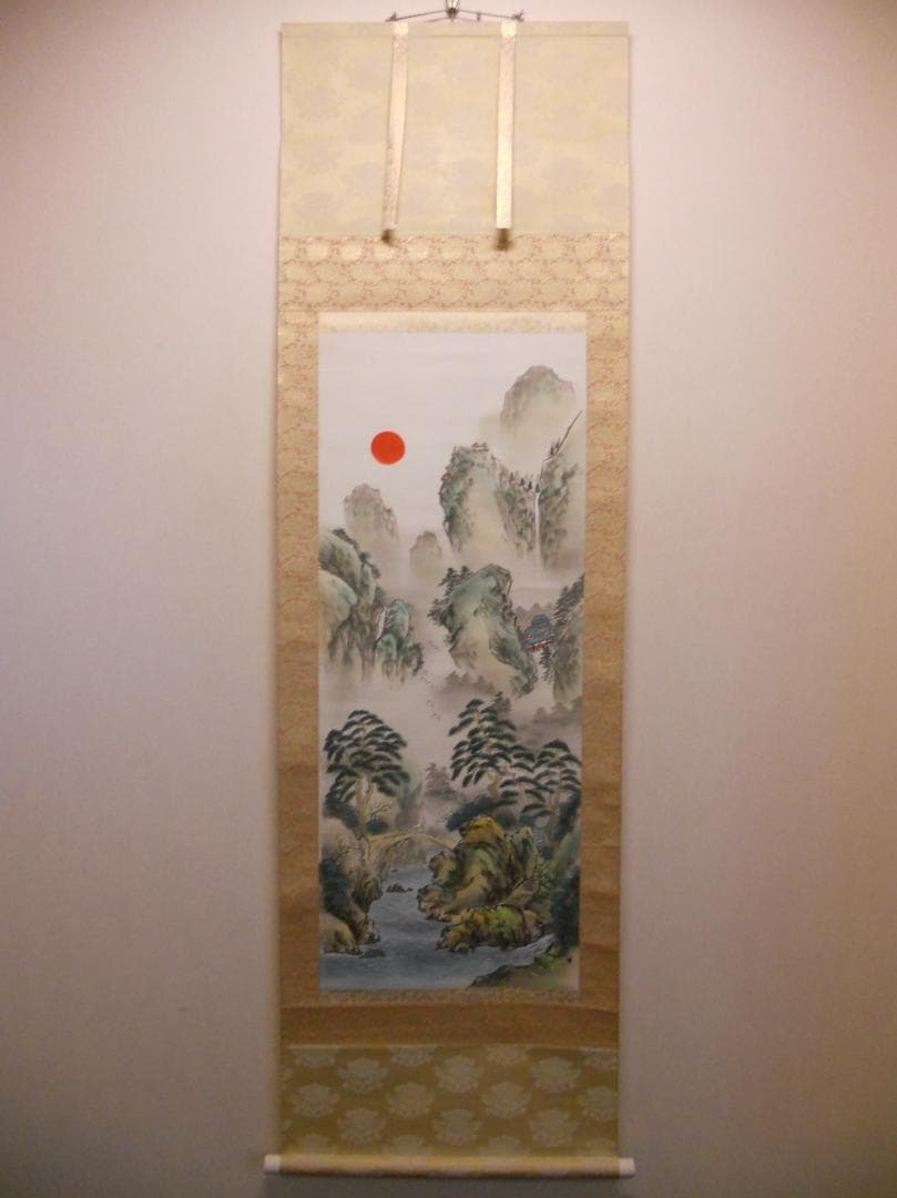 掛け軸 三浦青楓 蓬萊山 絹本 希少 軸装 茶道具 掛軸 美品 です。