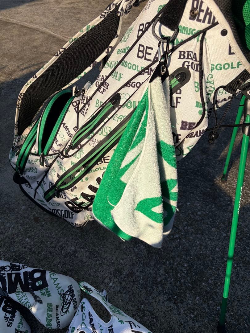BEAMS GOLF キャディバッグ・ヘッドカバーセット　マルチロゴ　ビームス
