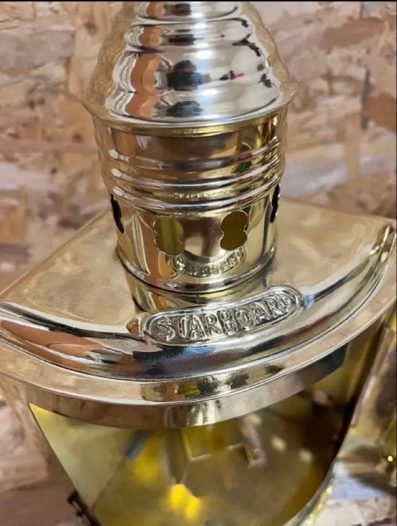 ビンテージ航海灯　右舷・左舷セット　オール真鍮製　マリンランプ