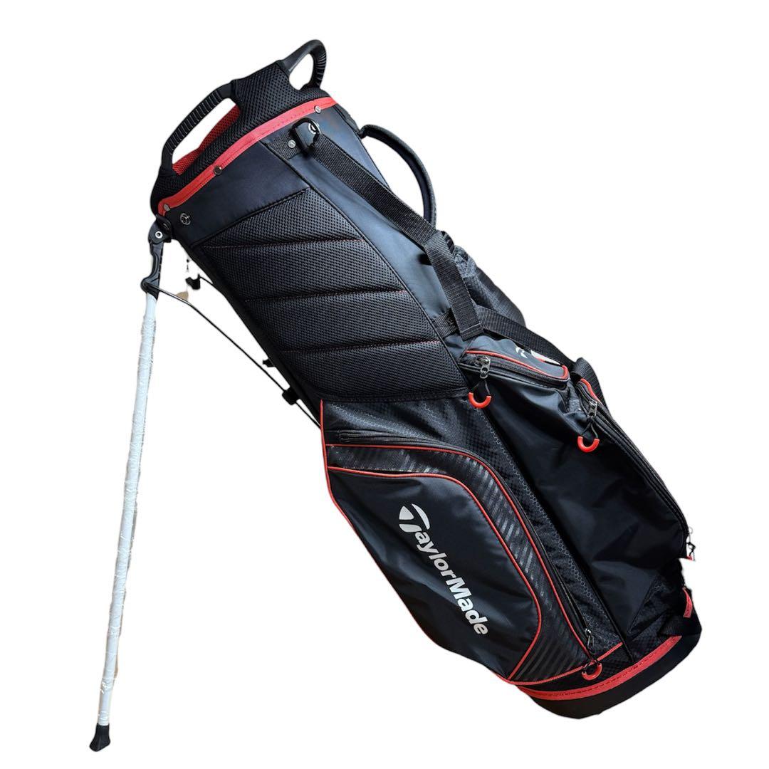 【極美品】TaylorMadeテーラーメイド　キャディバッグ　ゴルフ　黒×レッド