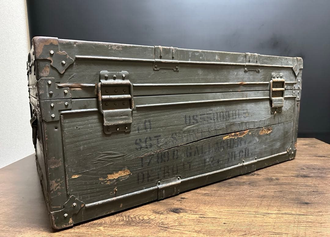 ビンテージ　米軍 US ARMY 希少 フットロッカ－ トランクBOX
