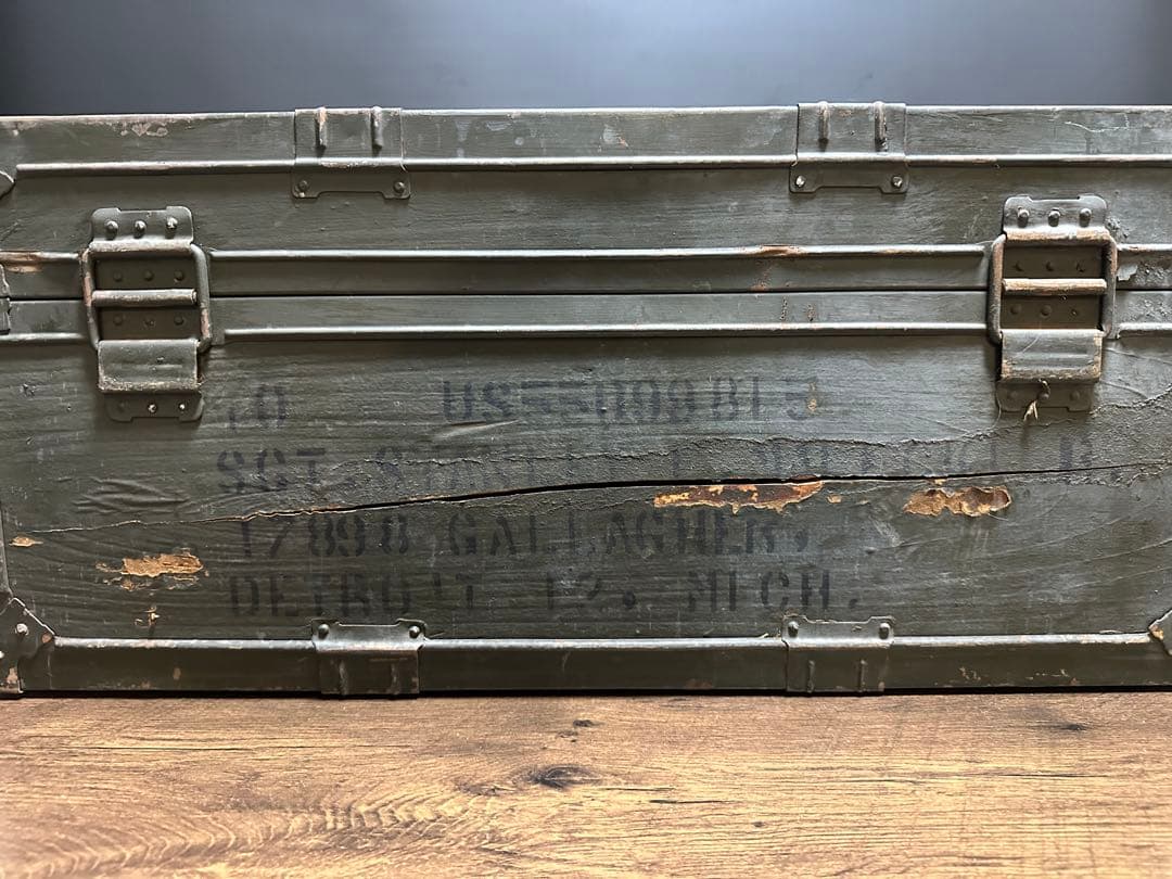 ビンテージ　米軍 US ARMY 希少 フットロッカ－ トランクBOX