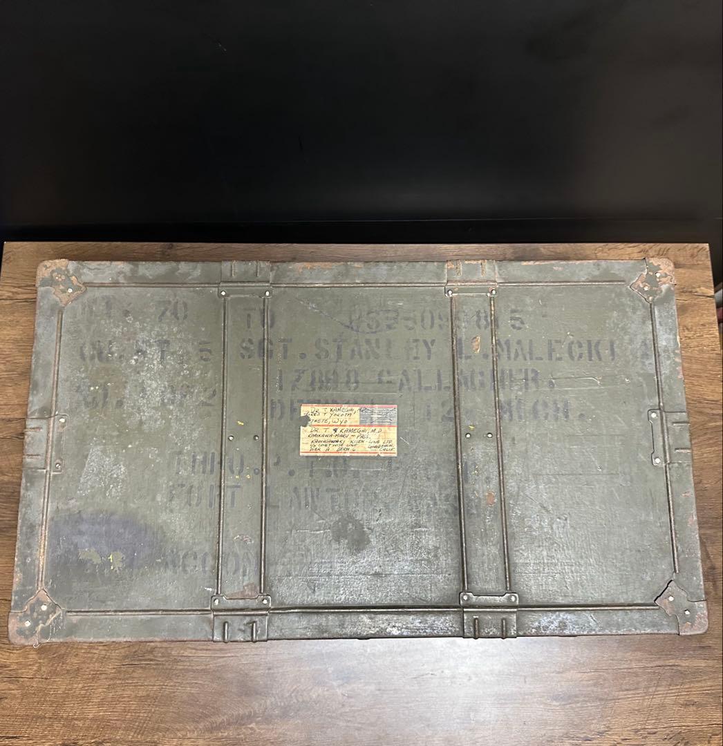 ビンテージ　米軍 US ARMY 希少 フットロッカ－ トランクBOX