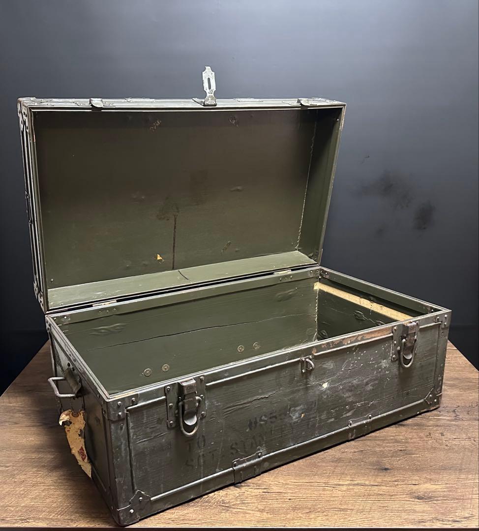 ビンテージ　米軍 US ARMY 希少 フットロッカ－ トランクBOX