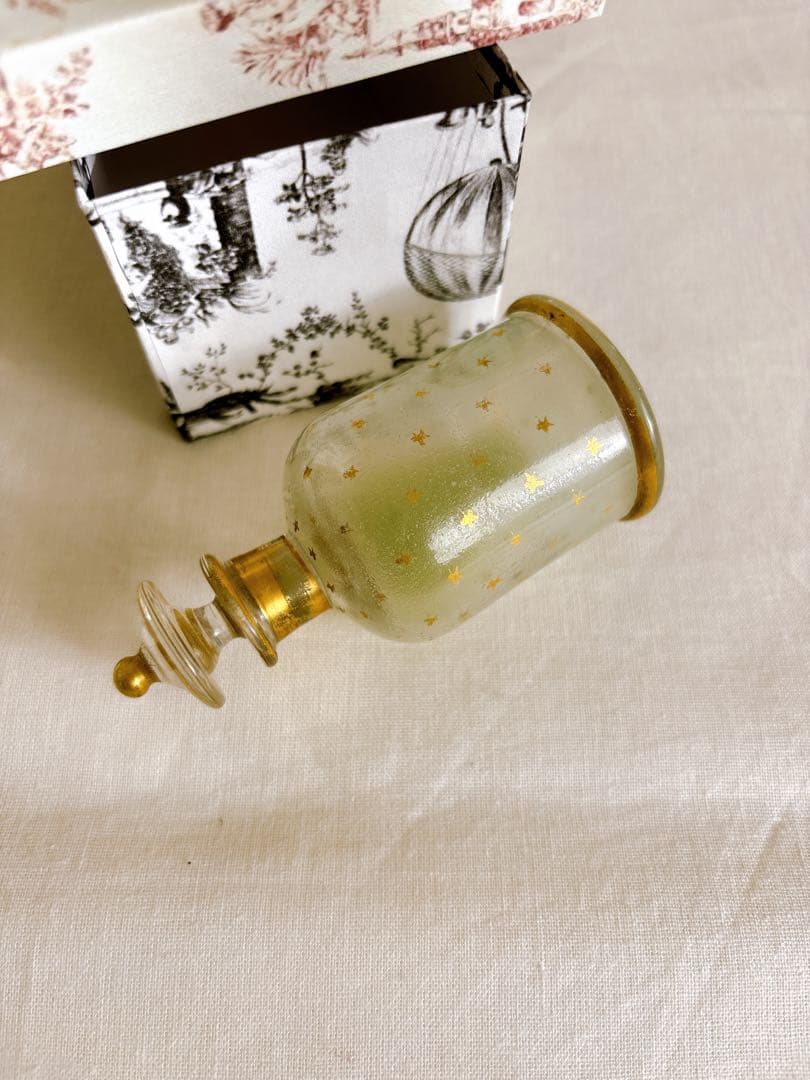 フランスアンティーク　NapoléonIII世時代吹きガラス製パフュームボトル