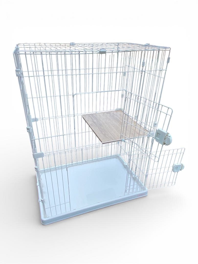 アイリスオーヤマ ペットゲージ PEC-902V 2段タイプ　ホワイト