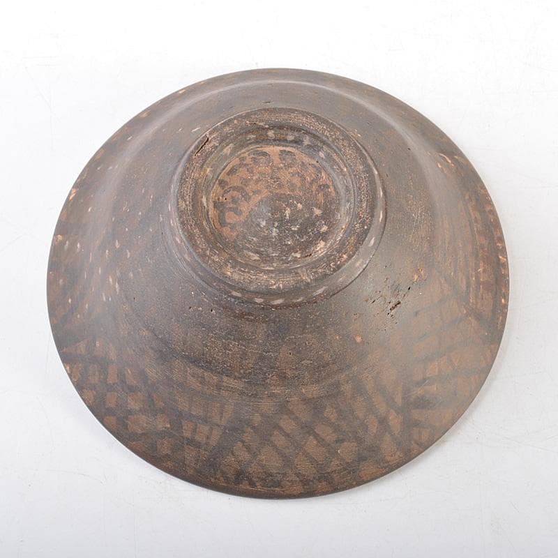 中国　磁州窯　鉄絵 渦巻文　鉢　碗　V　R6100