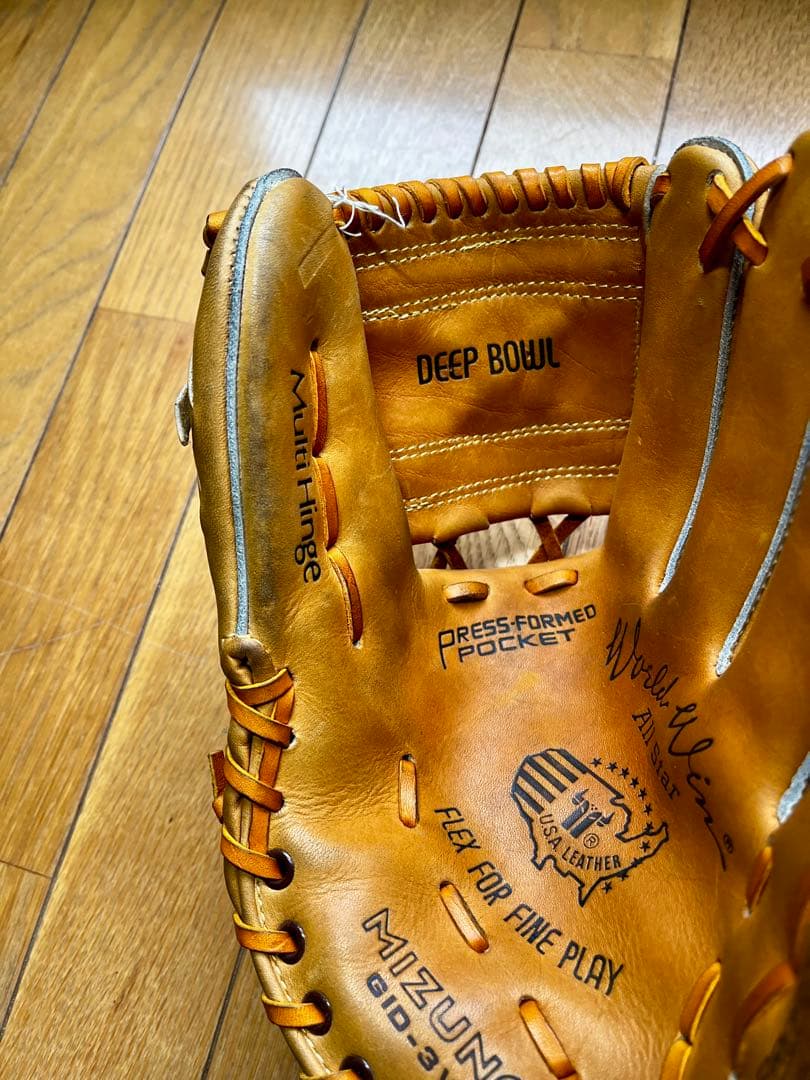 MIZUNO デッドストック　赤カップ　硬式用　グローブ　ミズノ