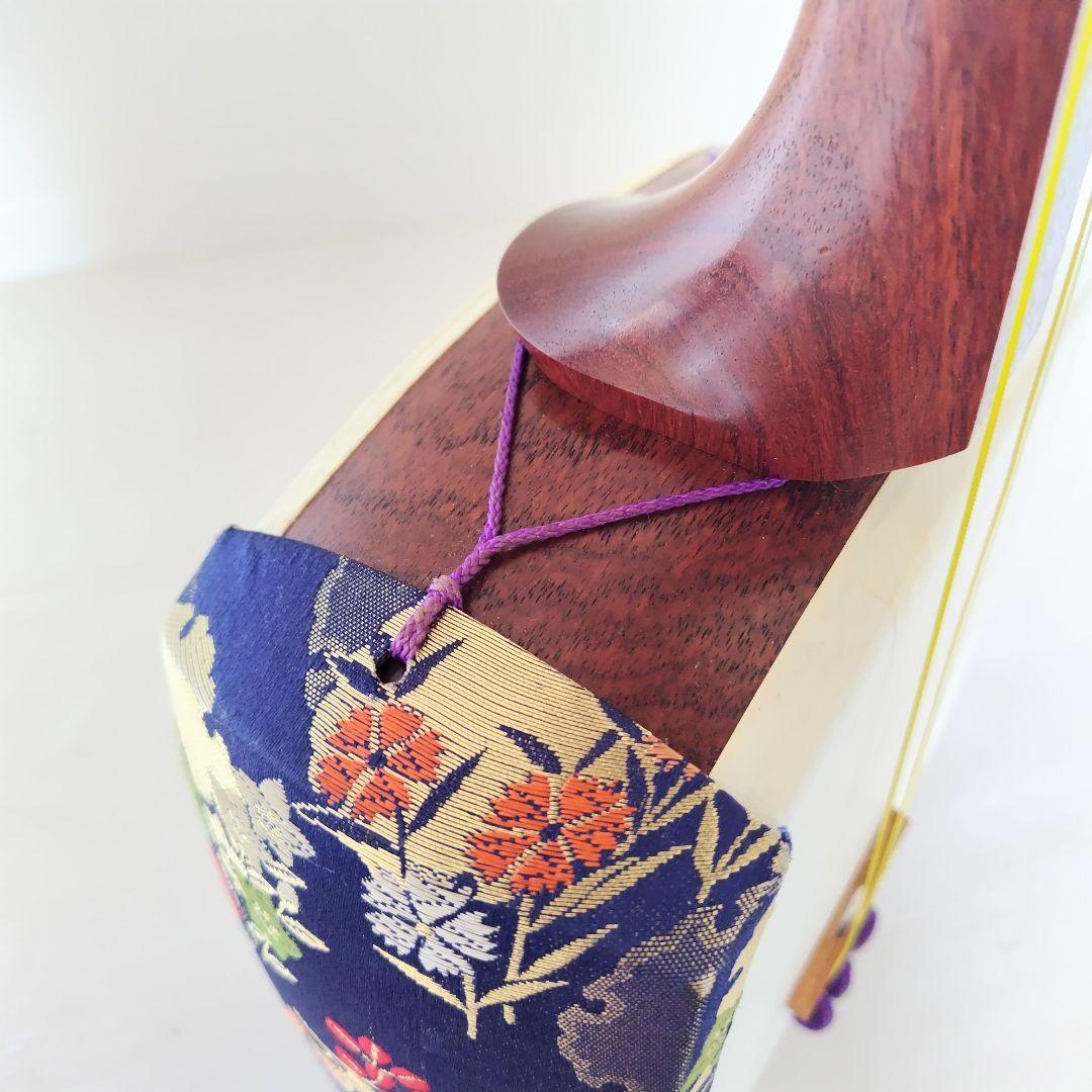 訳有り[破れ]三味線　花梨　民謡　長唄用　ハードケース付き