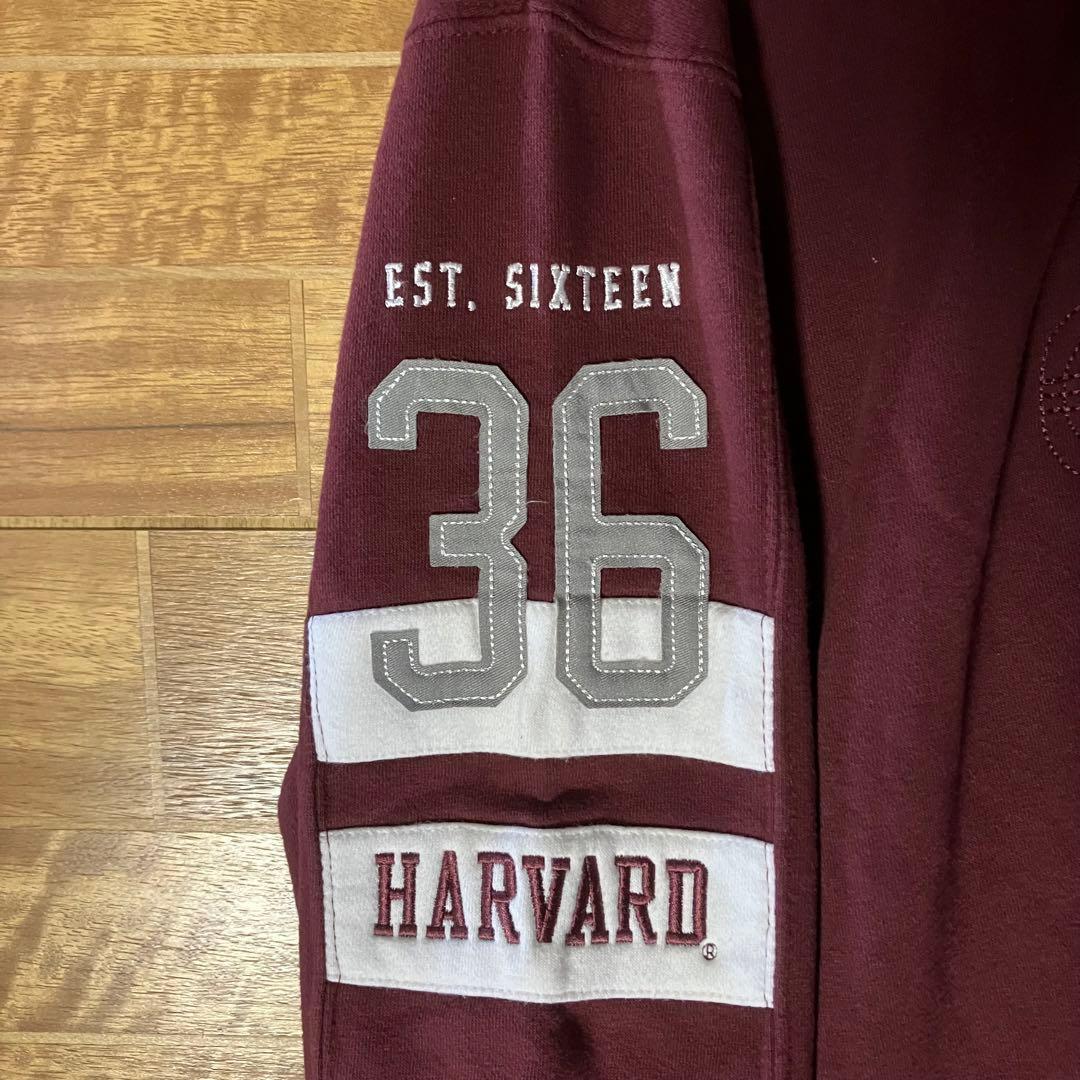 HARVARD CRIMSON ラガーシャツ　チャンピオン　赤　白　36 XL