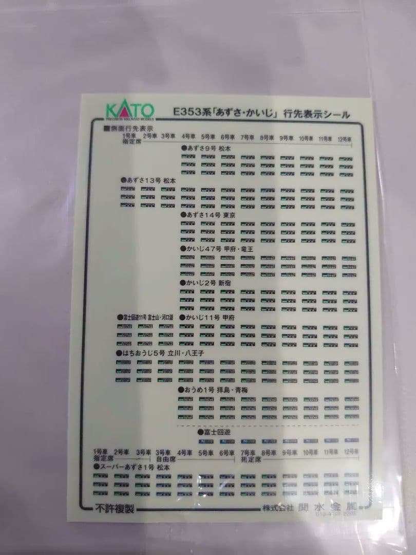 KATO E353系 あずさ・かいじ　基本セット 4両