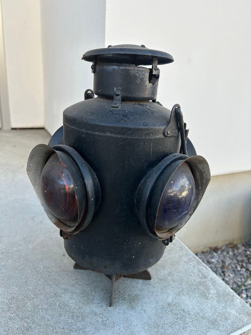 鉄道用ランプ 黒色 赤青レンズ