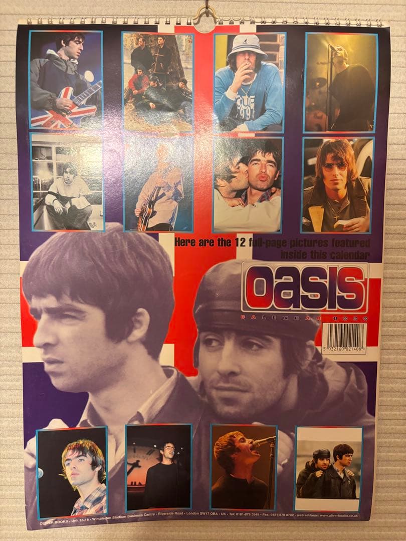 希少　ヴィンテージ　OASIS 1999年カレンダー
