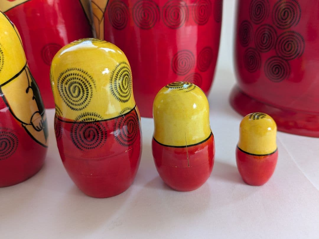 大きい マトリョーシカ ロシア 8個セット 花柄 セミョーノフ絵画