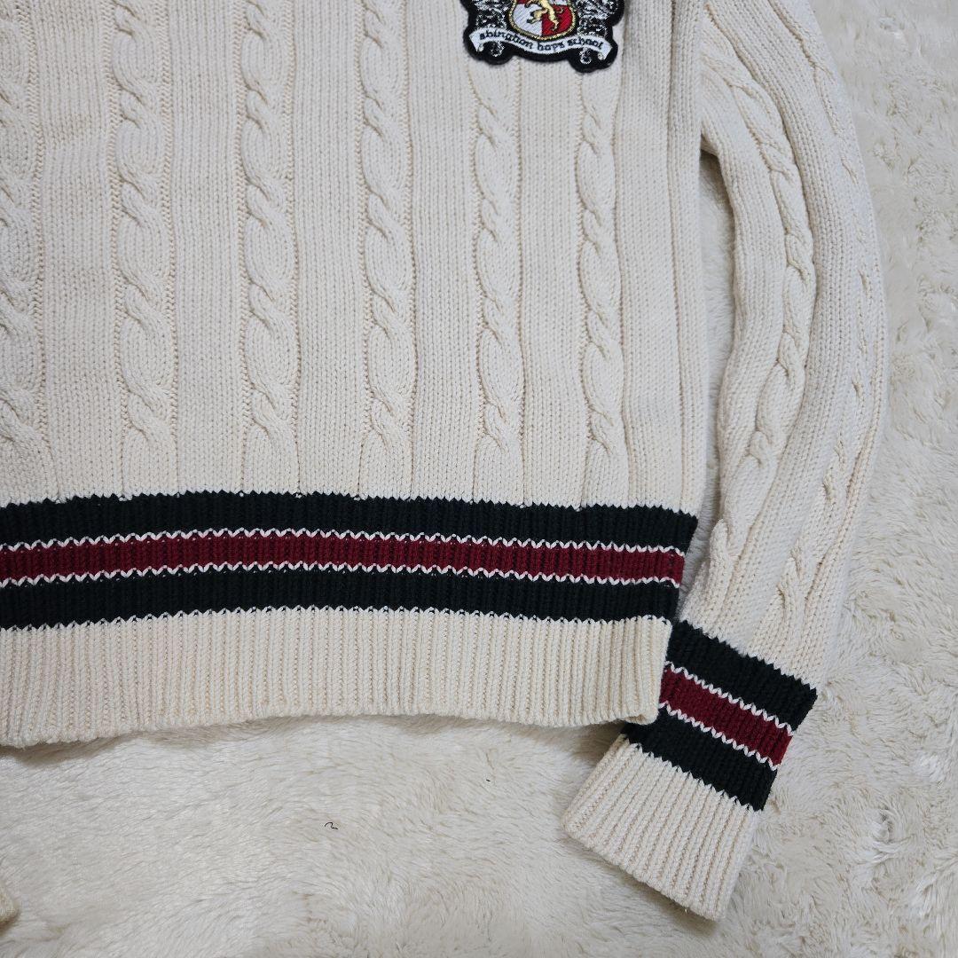 abingdon boys school セーター ケーブルニット ワッペン