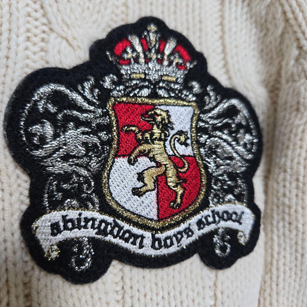 abingdon boys school セーター ケーブルニット ワッペン