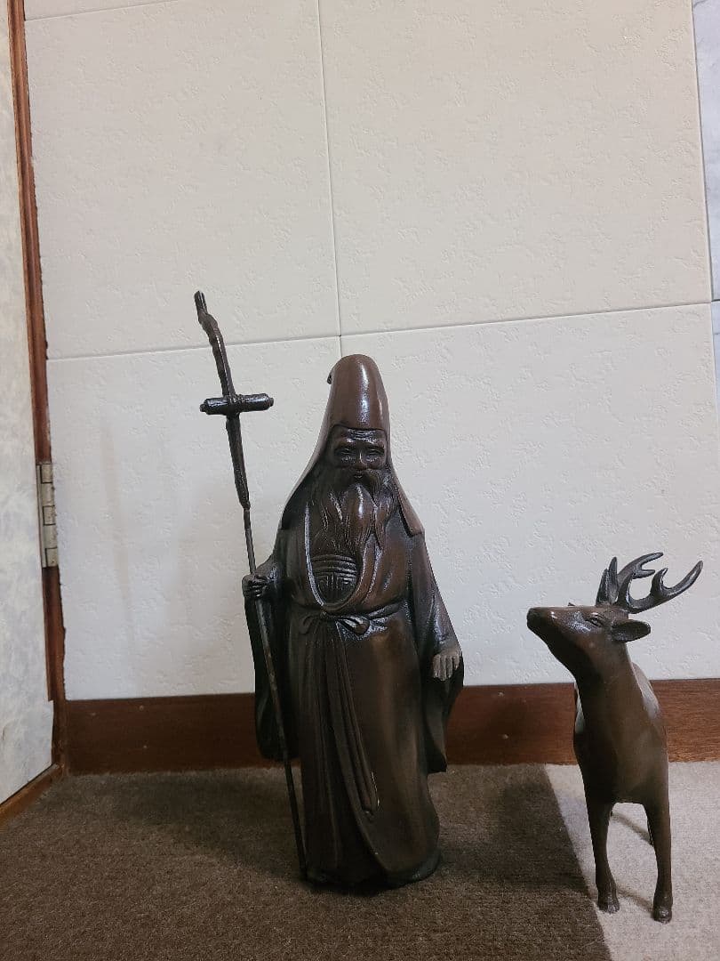 寿老人と鹿の銅像 ※２つ合わせて47㎏