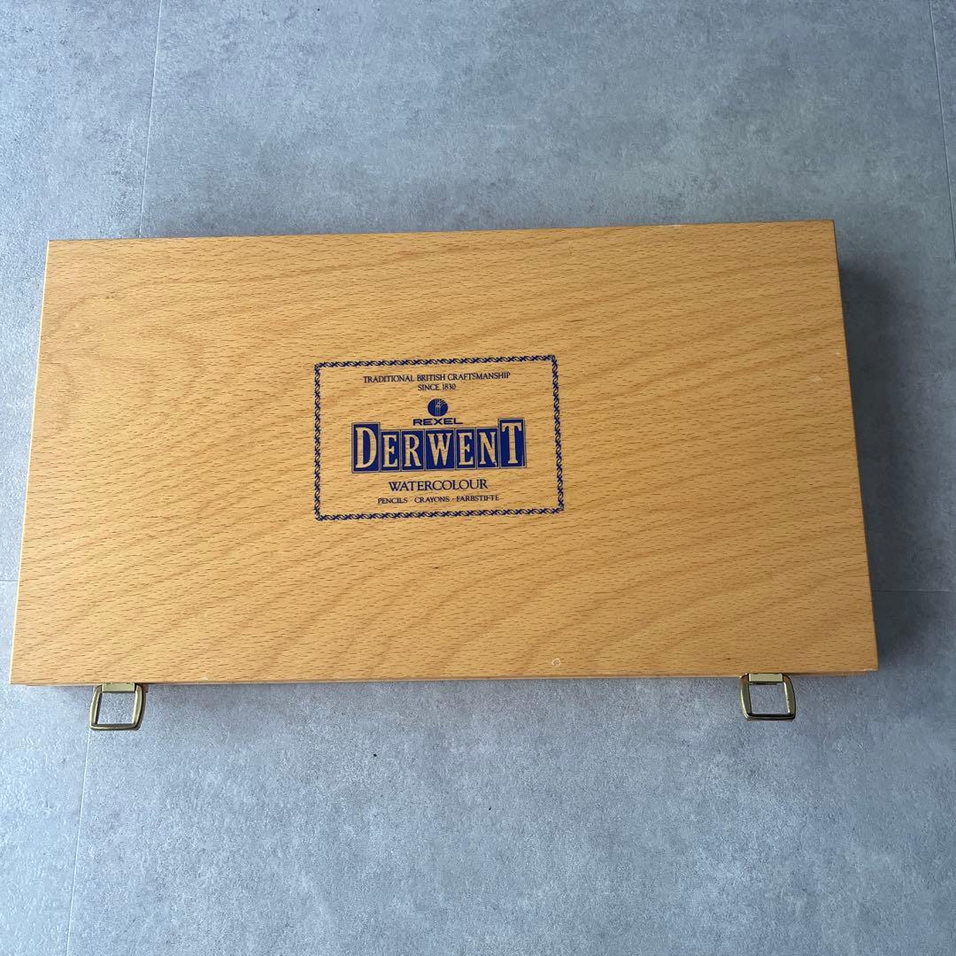 DERWENT 水彩色鉛筆 72色セット 木製ケース