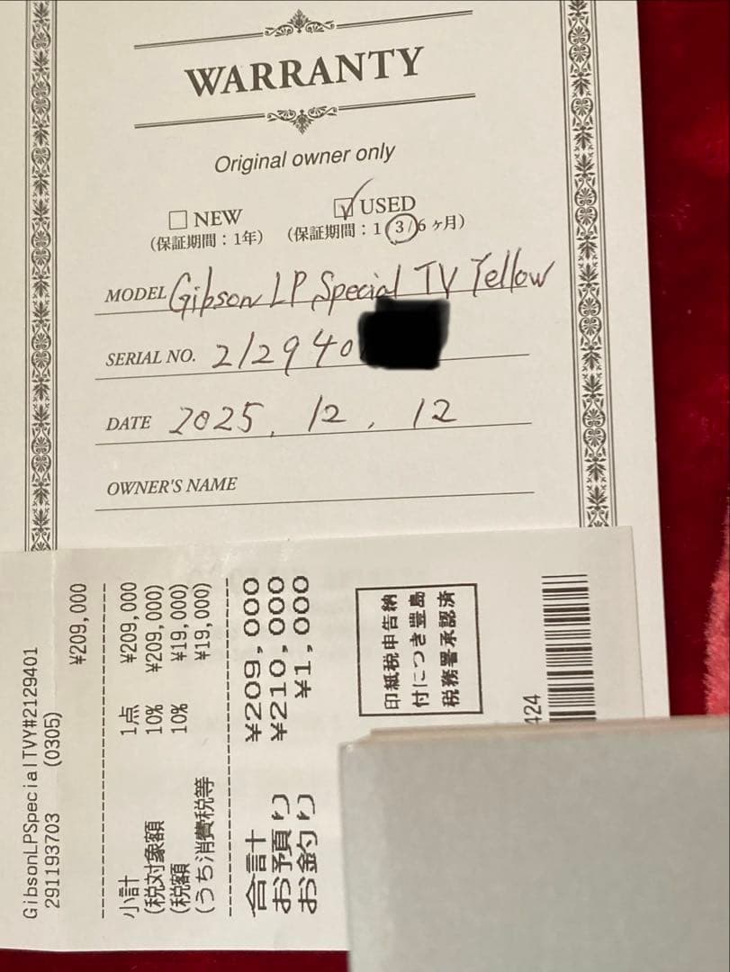 2024年製　Gibson Les Paul special TV 中古品