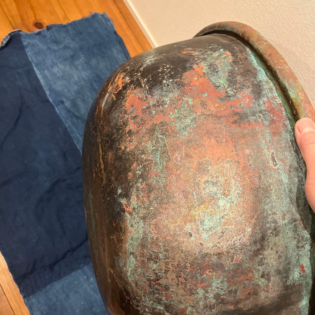 アンティーク　巨大な銅鍋
