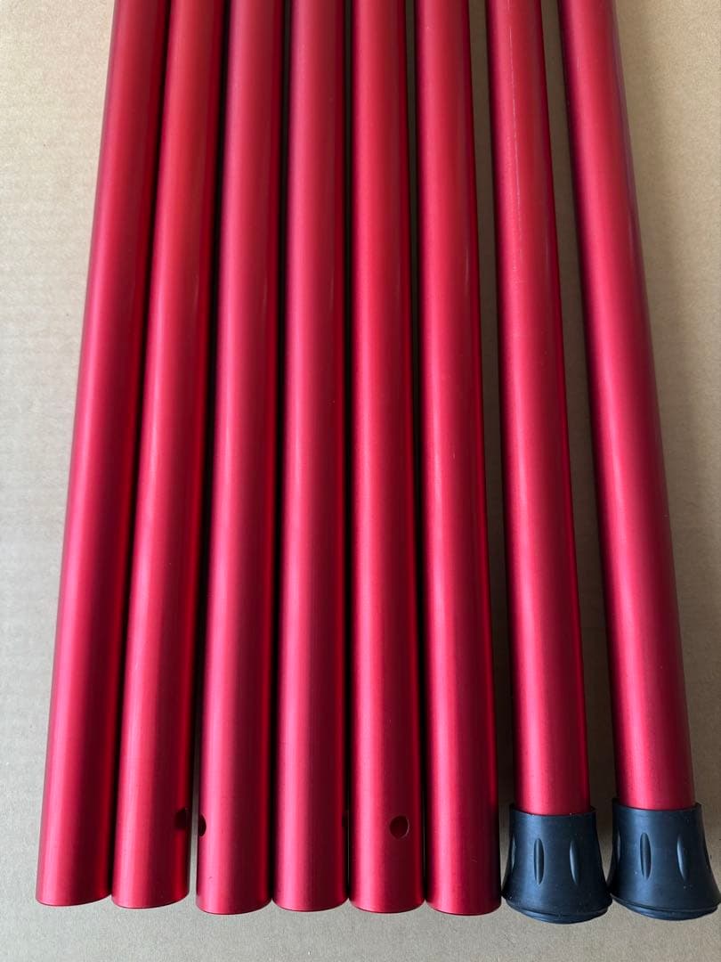 スノーピーク ウイングポール レッド 240 2本 ③ USED