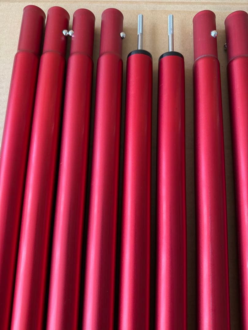 スノーピーク ウイングポール レッド 240 2本 ③ USED