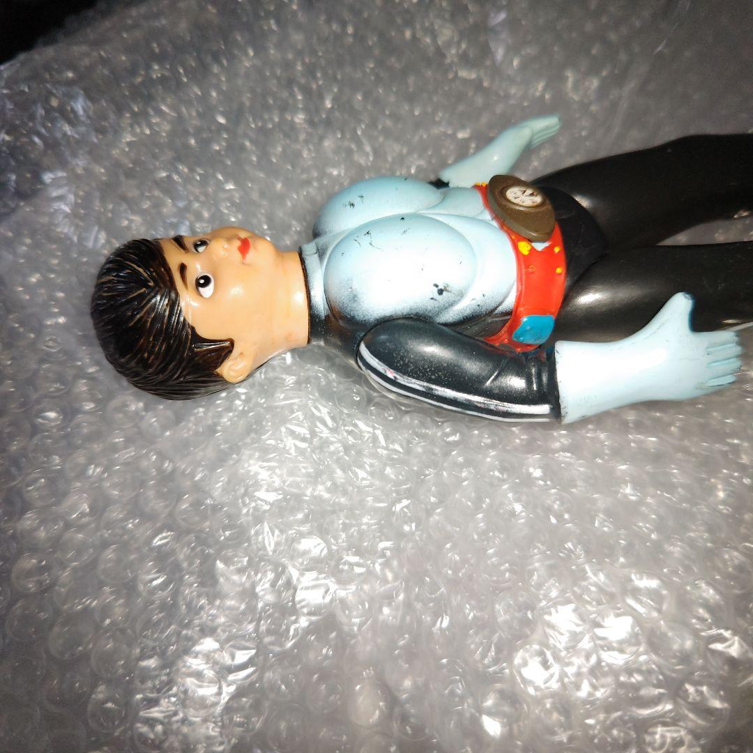 旧バンダイ　仮面ライダー　面取れ　ソフビ　ブリキベルト　26cm　現状品