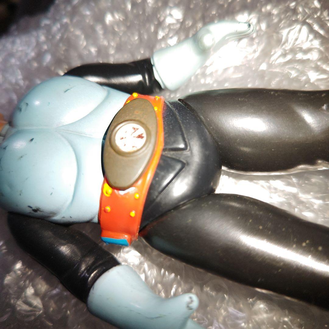 旧バンダイ　仮面ライダー　面取れ　ソフビ　ブリキベルト　26cm　現状品