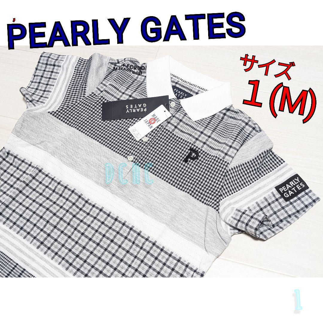 新品 【サイズ1(М)】【ホワイト】パーリーゲイツ 半袖ポロシャツ レディース