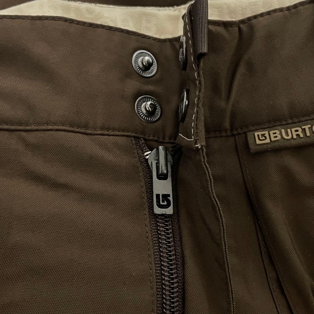 burtonバートンスキーパンツスノーボードウェアズボン下茶色ブラウンロゴ希少
