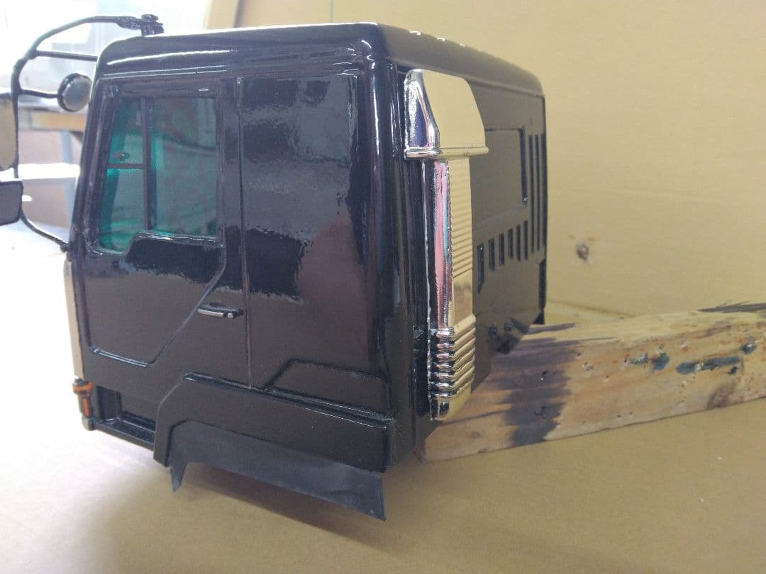 1/14ラジコン、トラック、ムネトラ模型、3期型グレートキャビン。配線済み