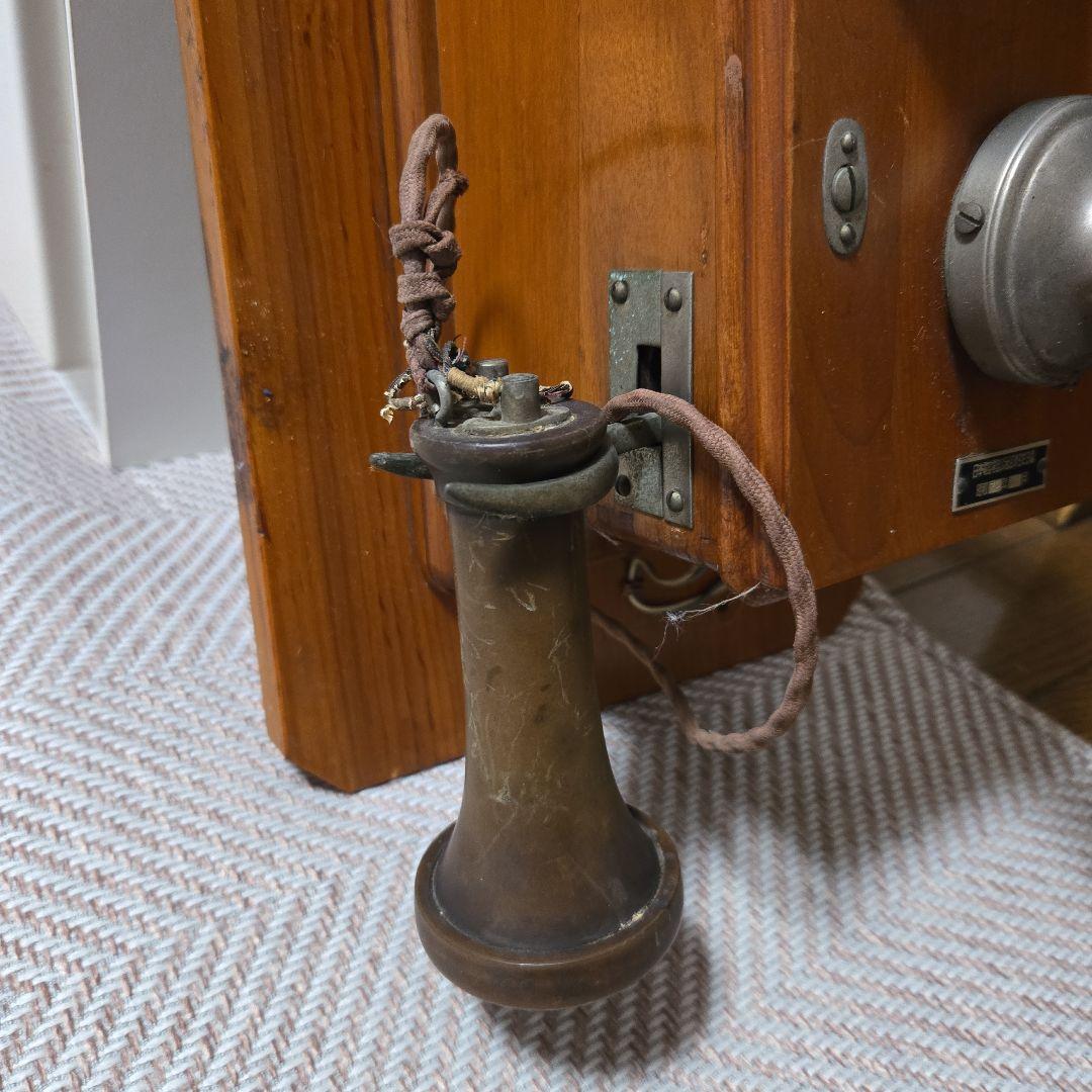 デルビル電話機 レトロ電話機 手回し電話機 昭和 木製電話機 昭和レトロ