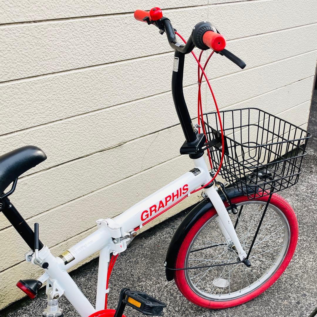 折り畳み自転車 GRAPHIS 20インチ リアサス シマノ6段変速 ミニベロ