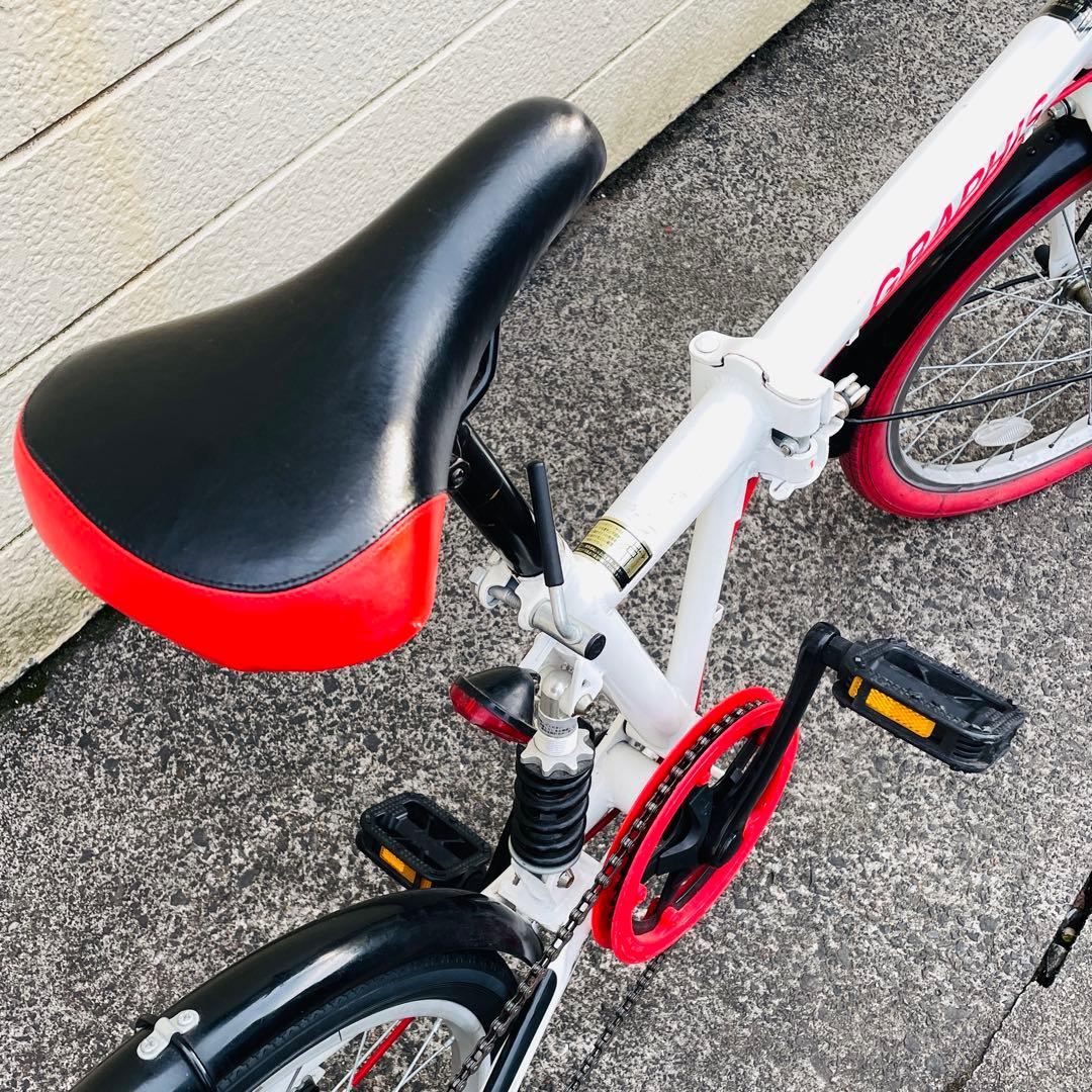 折り畳み自転車 GRAPHIS 20インチ リアサス シマノ6段変速 ミニベロ