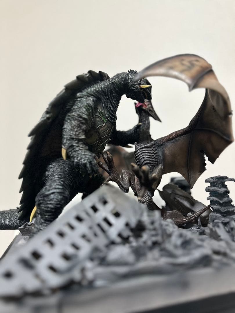 海洋堂　ガメラ3 ギャオス駆除イメージジオラマ　ソフビ完成品