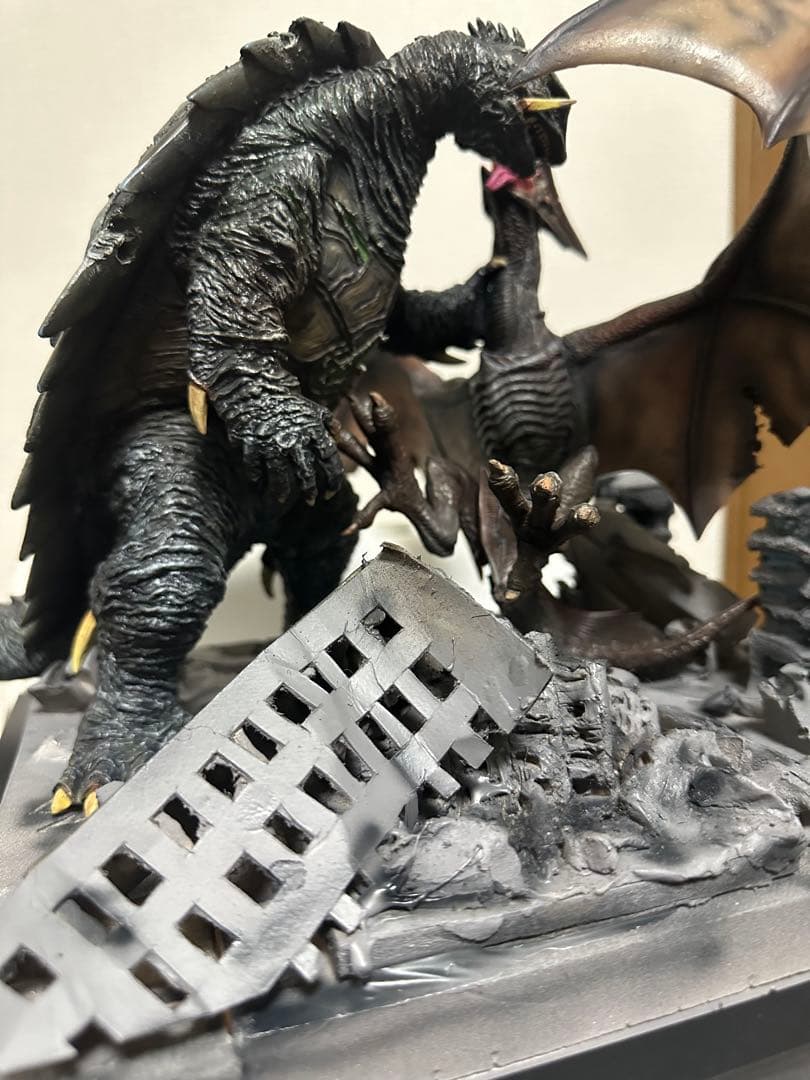 海洋堂　ガメラ3 ギャオス駆除イメージジオラマ　ソフビ完成品