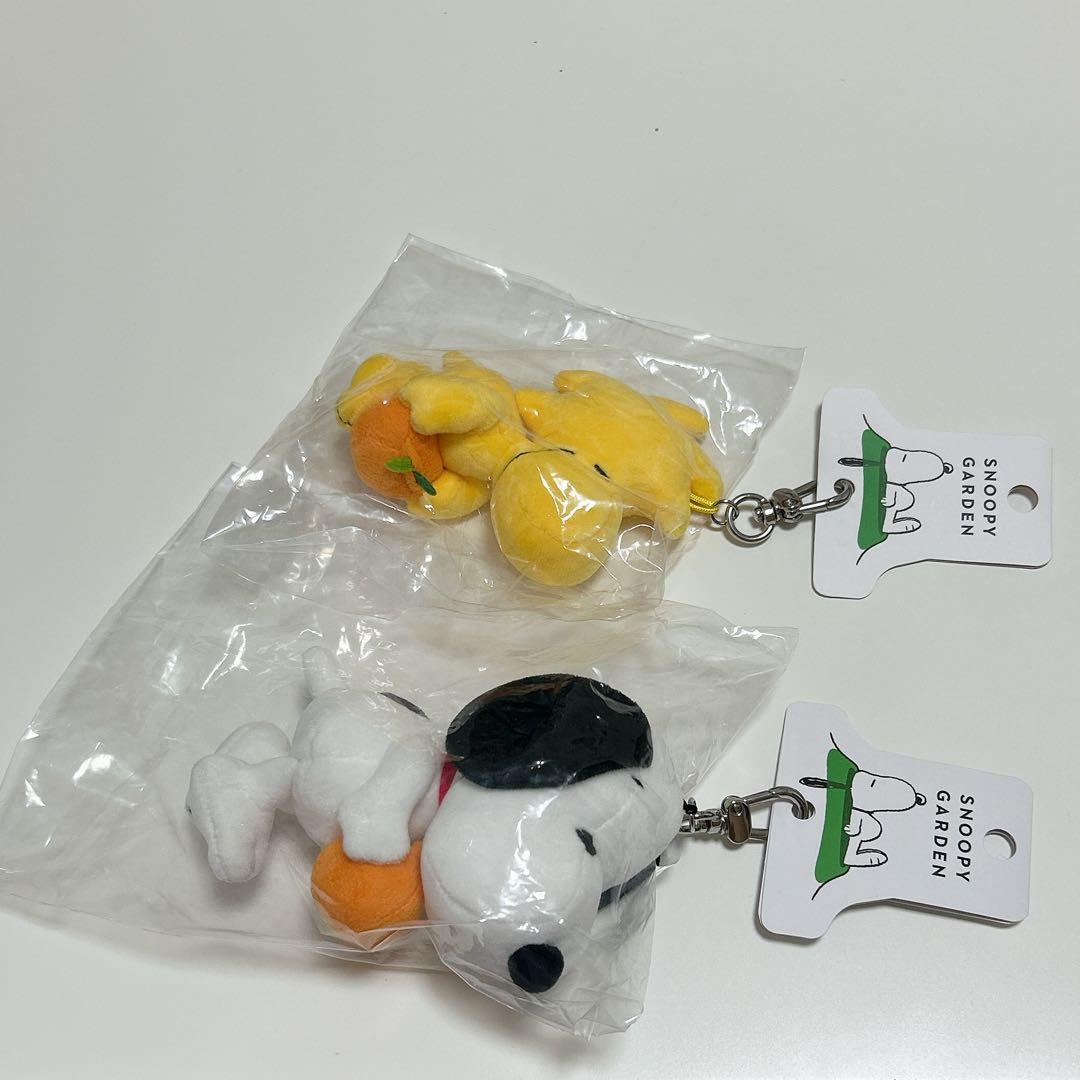 スヌーピー　スヌーピーガーデン　マスコットキーリング　4点セット