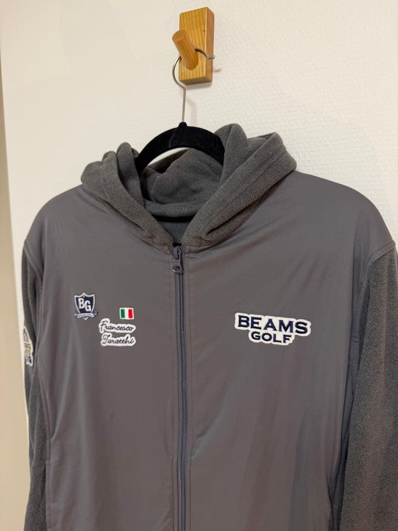 BEAMS GOLF フード付きフリースジャケット　XL