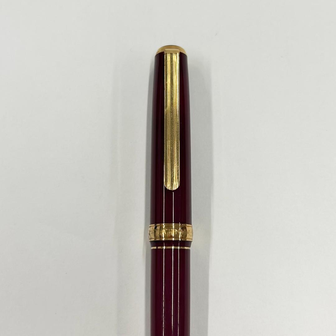 PLATINAM　プラチナ　万年筆　ペン先18K　えんじ色×ゴールド　キャップ式