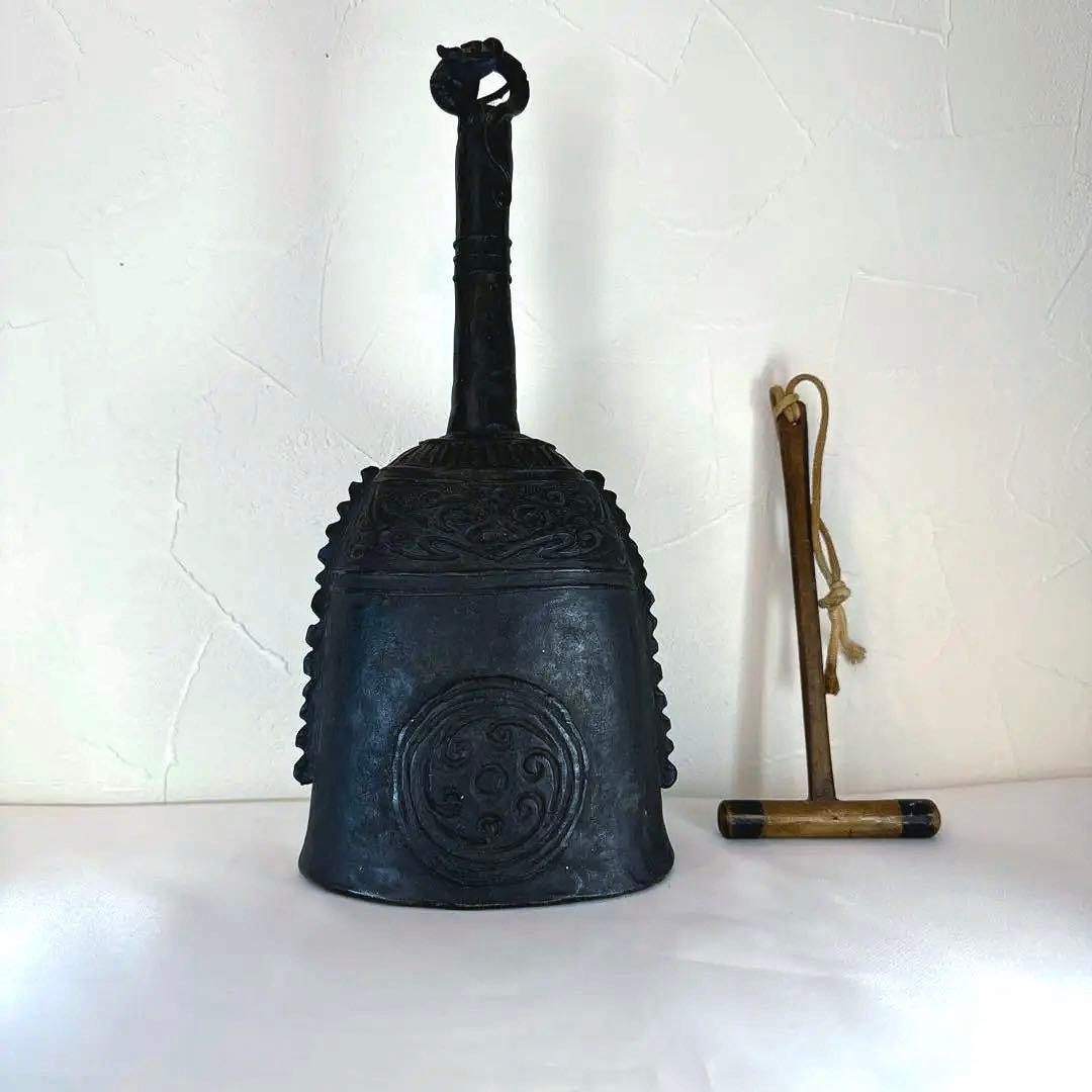 吊鐘　古銅 釣鐘 金属 工芸品　骨董　古道具　青銅器