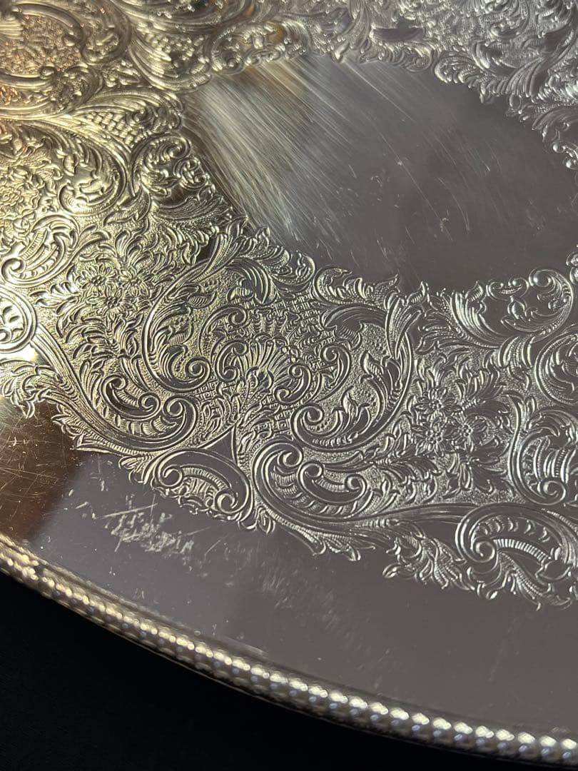 シルバープレート　オーバルトレイ