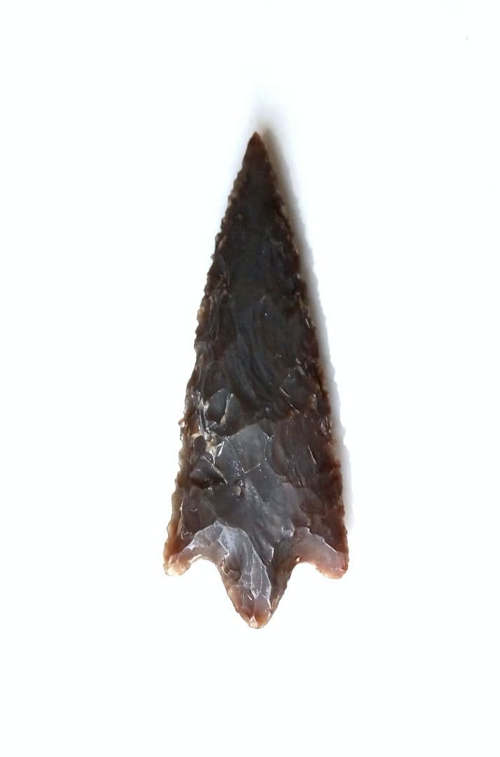 ❑ 憧れの赤メノウ モスアゲート 旧石器 372  ❒ 尖頭器 石器 模写