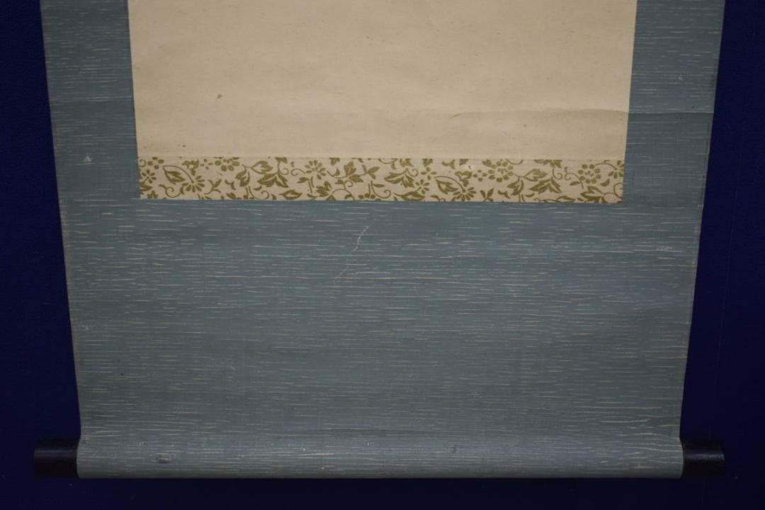 真作/小田松舟/雨天西行/人物図/布袋屋掛軸HJ-277