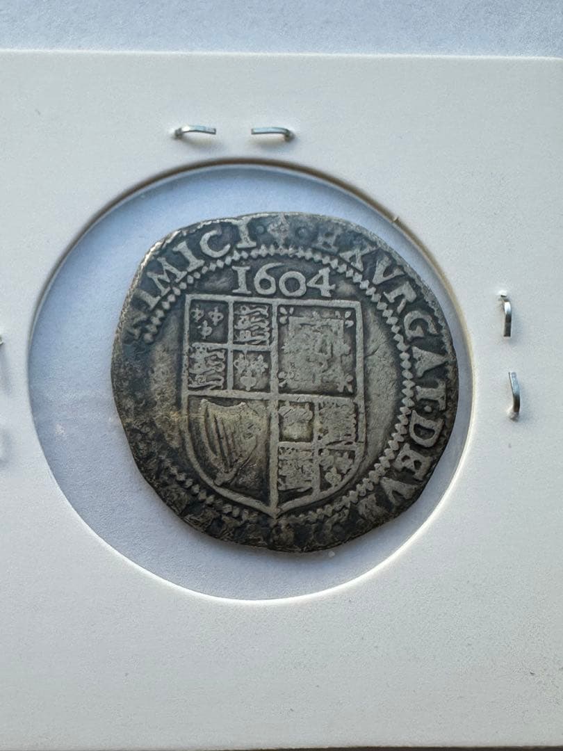 イングランド王国 ｜ 6ペンス銀貨｜1604年｜ジェームズ1世イギリス 銀貨珍品