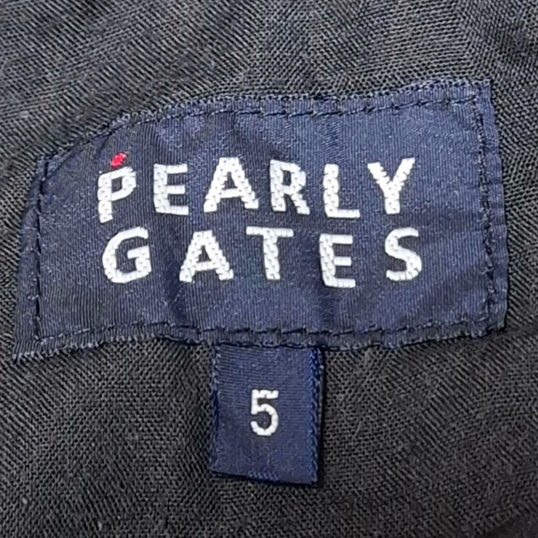 パーリーゲイツ ゴルフ パンツ ５号 L相当 ブラック 洗濯済