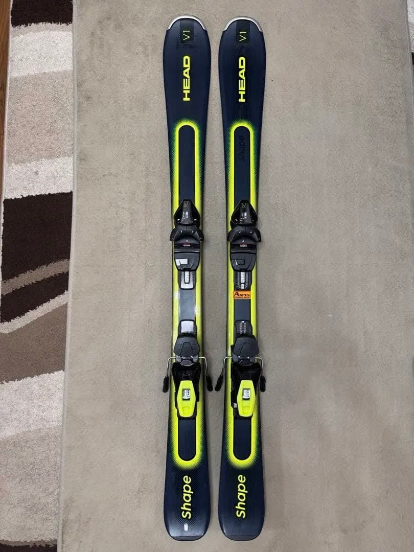 HEAD SHAPE V1ショートスキー　ブラック/イエロー　130㎝ 2023