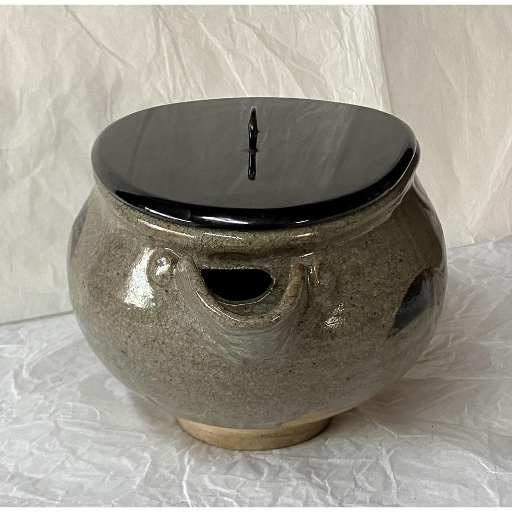 F1423 絵唐津 片口 水指 木箱入り 唐津 茶道具