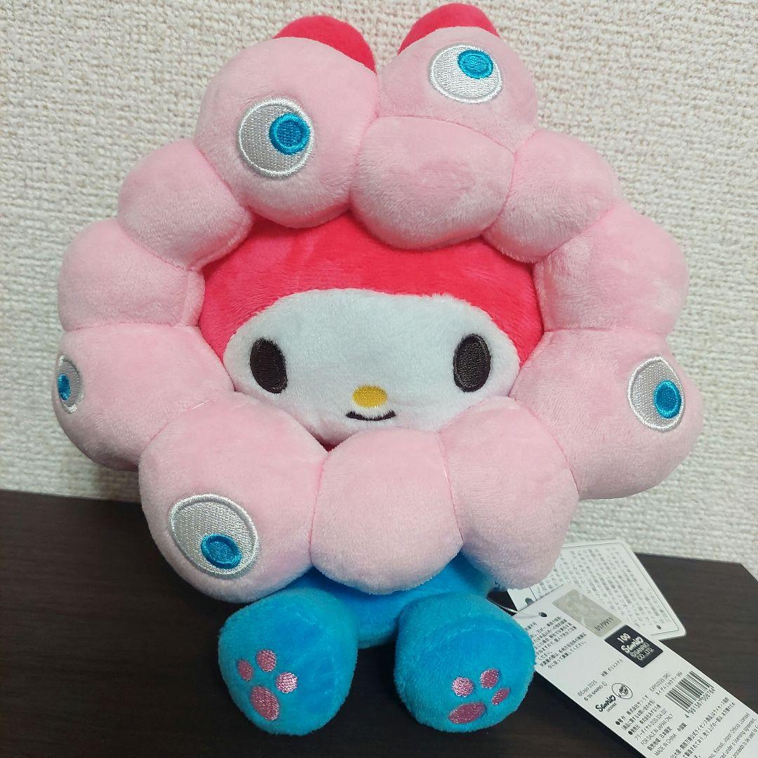 ミャクミャク　サンリオコラボ　マイメロディ ぬいぐるみ Mカラー