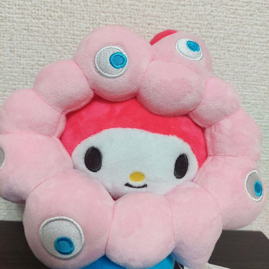 ミャクミャク　サンリオコラボ　マイメロディ ぬいぐるみ Mカラー